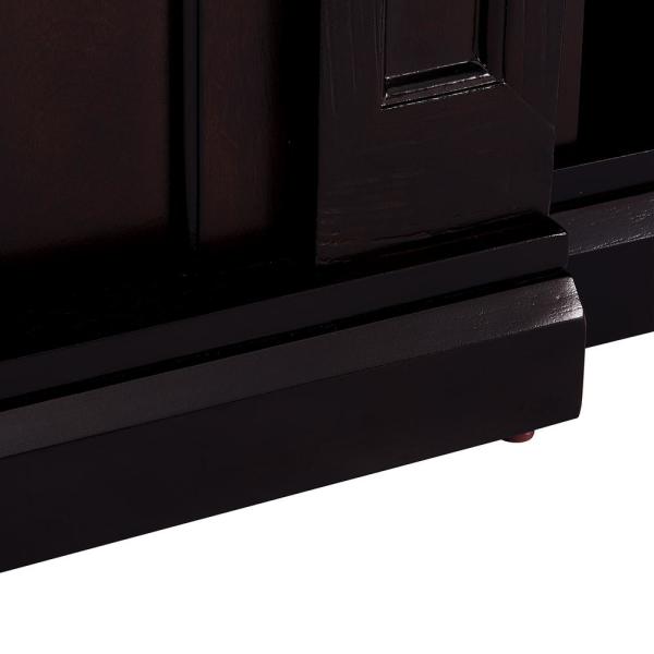 Overton Alexa-Enabled 72.5 in. Electric Smart Fireplace with Bookcases in Espresso