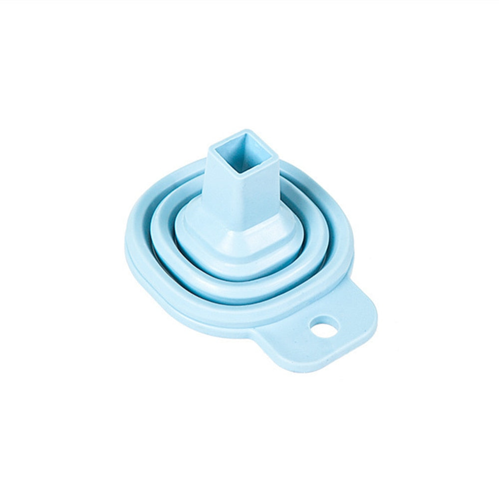 Kitchen Silicone Collapsible Funnels Folding Funnel Set Foldable Funnel for Filling Bottles, Liquid, Powder Transfer