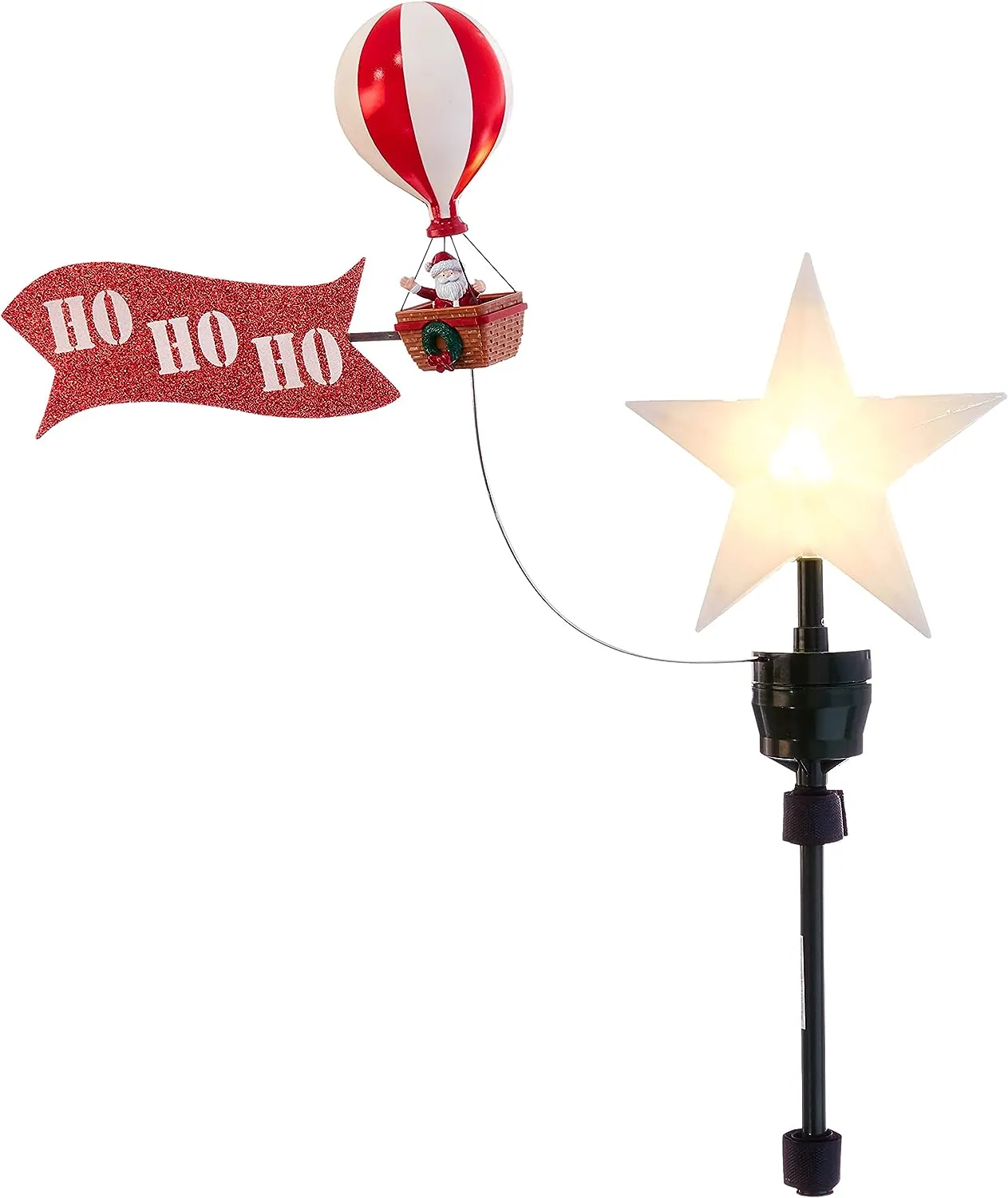Mr. Christmas Animated Tree Topper-Carousel Christmas Decoration, Multi