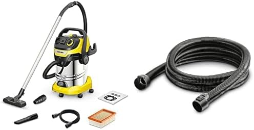 Kärcher Aspirateur Eau et Poussières WD 6 P S V-30/6/22/T, Prise de Courant, Filtre Plissé Plat, Fonction de Nettoyage, 1300 W, Cuve : 30 l et Bouchon de Vidange, Tube d'Aspiration : 2,2 m