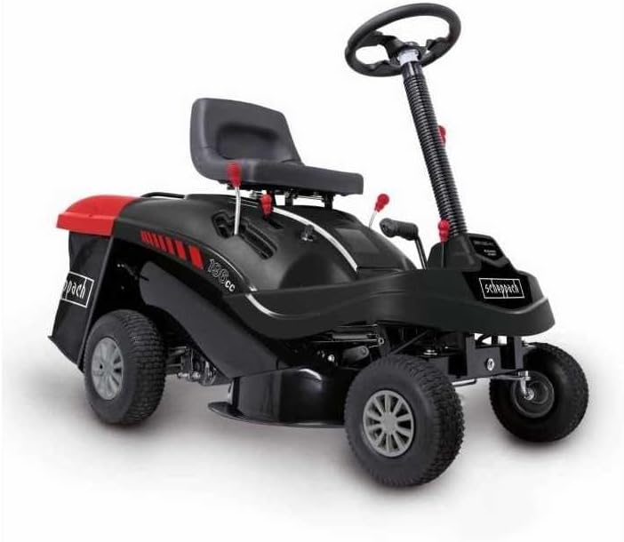 Scheppach Tondeuse à Gazon autoportée MR196-61 – Moteur à Essence 4 Temps 4,8 KW / 6,5 CV – Largeur de Coupe 61 cm – 5 Vitesses – Hauteur de Coupe réglable
