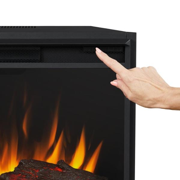 Ashton 92 in. Freestanding Electric Fireplace TV Stand in English Oak