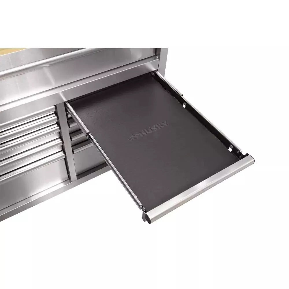 72 po. 18-Tiroir 24 po. D Mobile Workbench avec acier inoxydable en bois massif