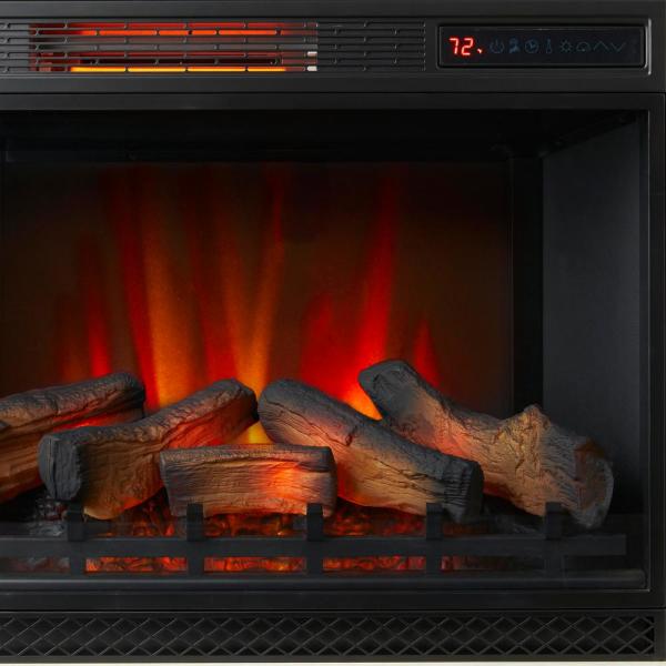 Vinegate 68 in. Freestanding Media Console Electric Fireplace in White