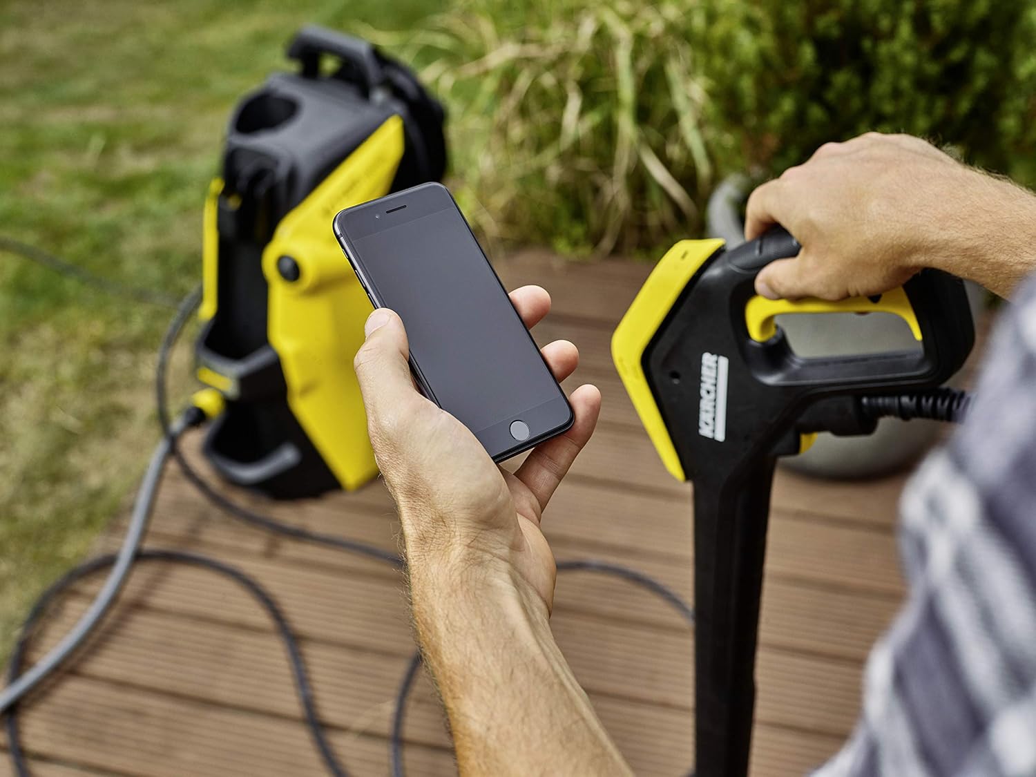 Nettoyeur haute pression Karcher K 7 Premium Smart Control Flex Home - 180 bars - 600 L/h - connecté - tambour enrouleur - brosse terrasse