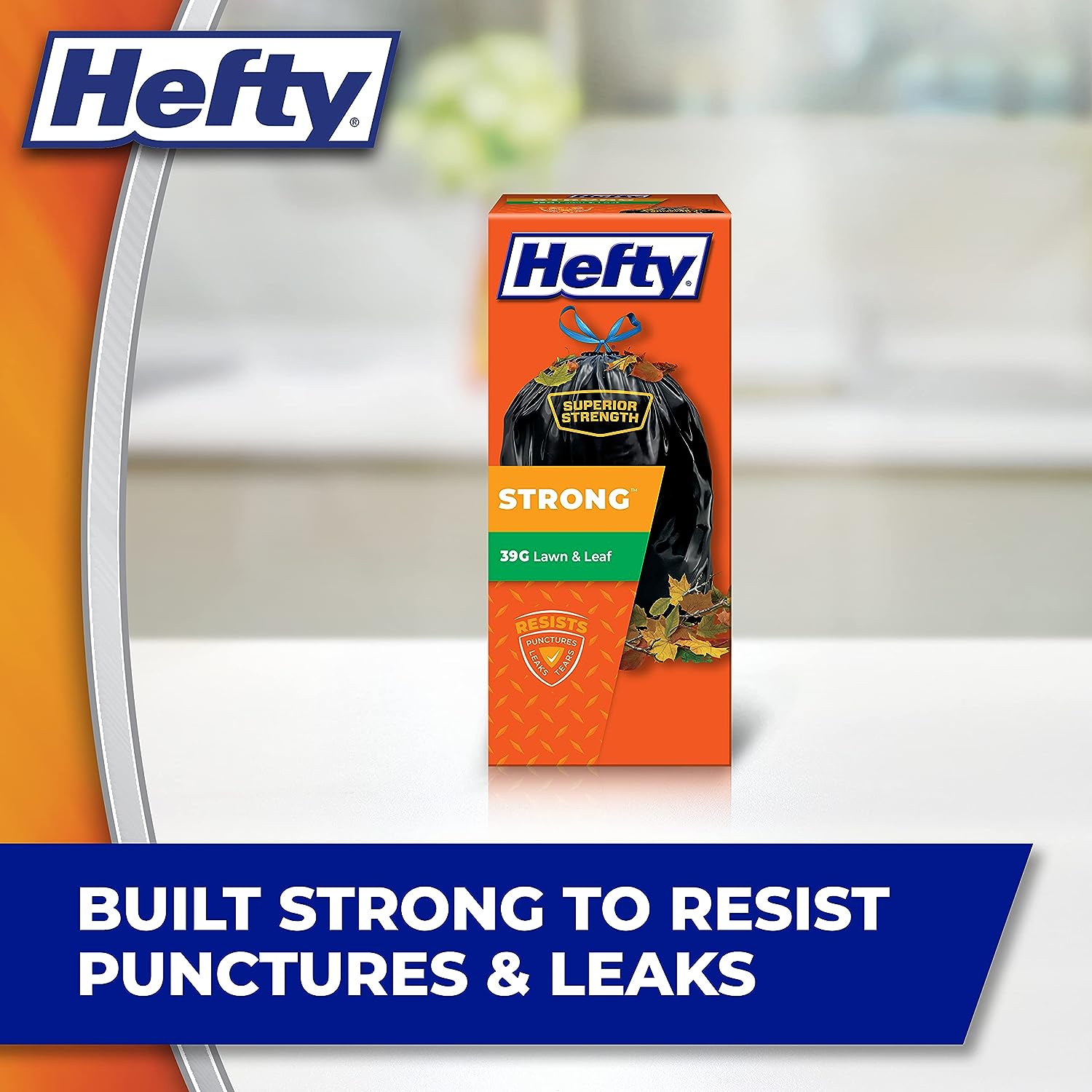Hefty Strong Lawn & Leaf Trash Bags, 39 Gallon, 38 Count