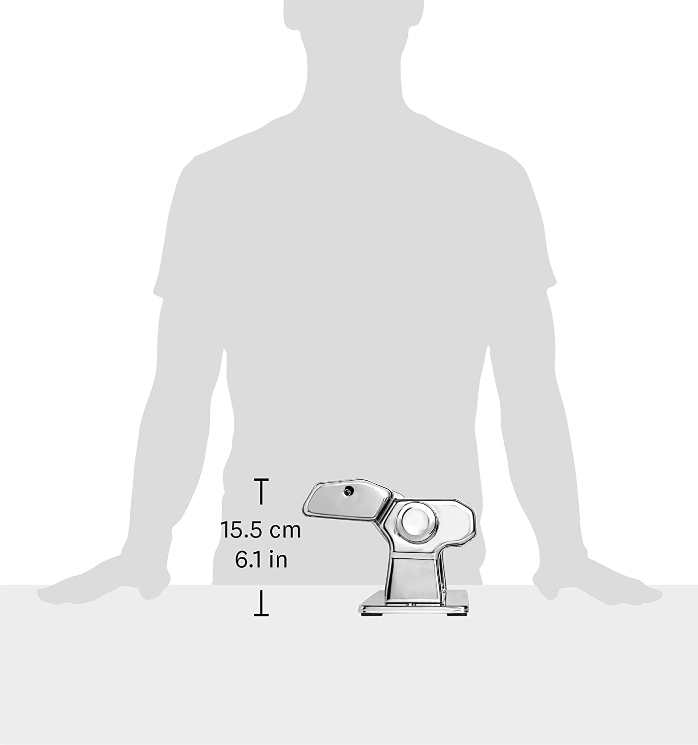 Atlas 150 Pasta Machine, Made in Italy, Includes Cutter, Hand Crank, and Instructions, 150 mm, Stainless Steel