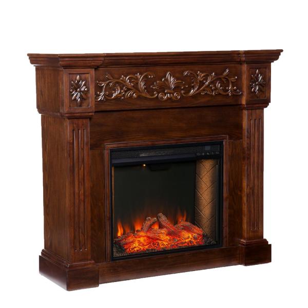 Stanton Alexa Enabled 44.5 in. W Electric Smart Fireplace in Rich Espresso