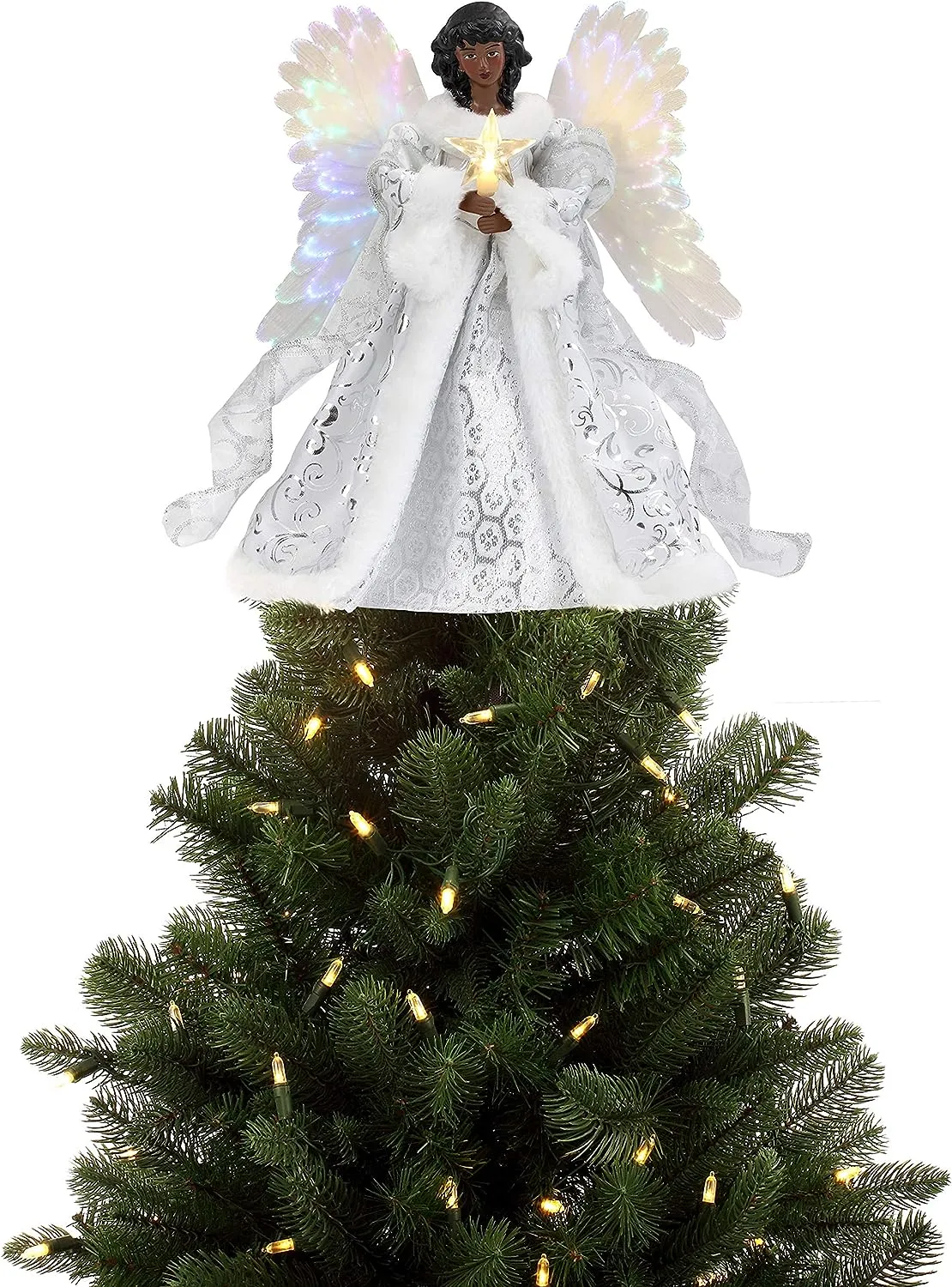 Mr. Christmas Animated Tree Topper-Carousel Christmas Decoration, Multi