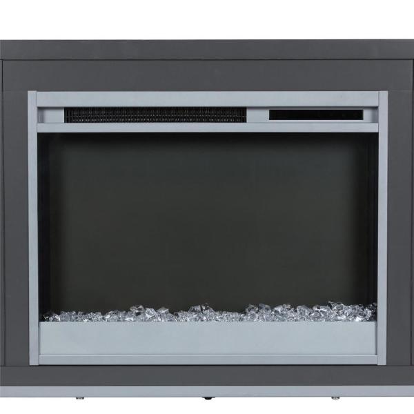 Cleavland 64.76 in. Freestanding Electric Fireplace TV Stand in Graphite Gray