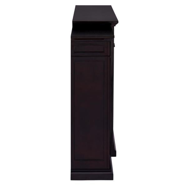 Overton Alexa-Enabled 72.5 in. Electric Smart Fireplace with Bookcases in Espresso