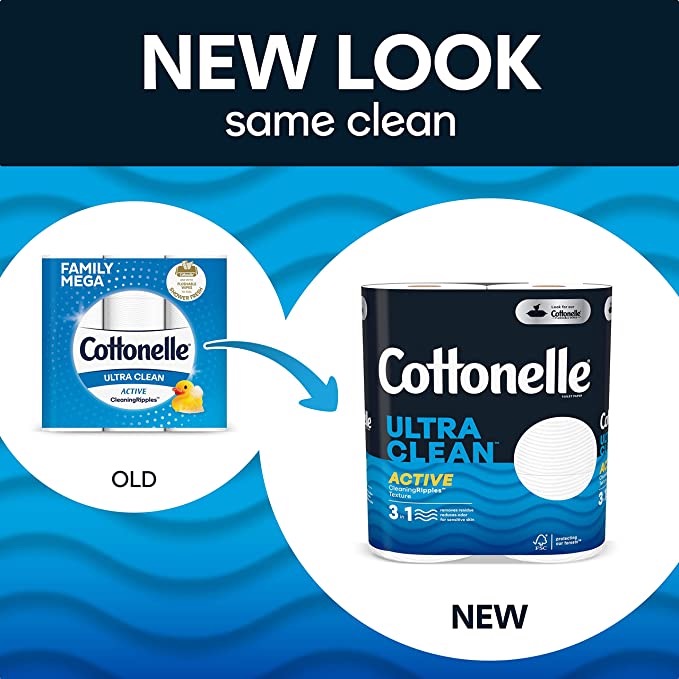 Cottonelle Ultra Clean Toilet Paper 48 Family Mega Rolls