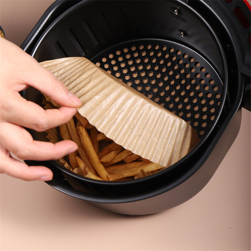 Air Fryer Disposable Paper Liner, Non-stick Disposable Air Fryer Liners, Baking Paper for Air Fryer Oil-proof, Water-proof, Parchment for Baking Roasting Microwave
