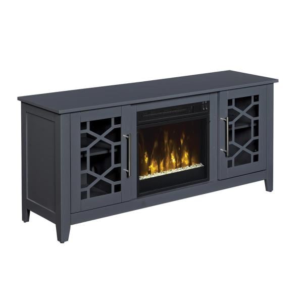 Clarion 54 in. Media Console Electric Fireplace in Cool Gray