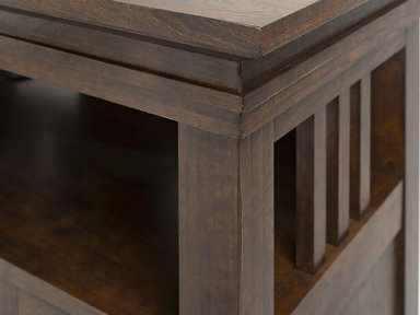 Wyatt Electric Fireplace Media Console in Burnished Oak