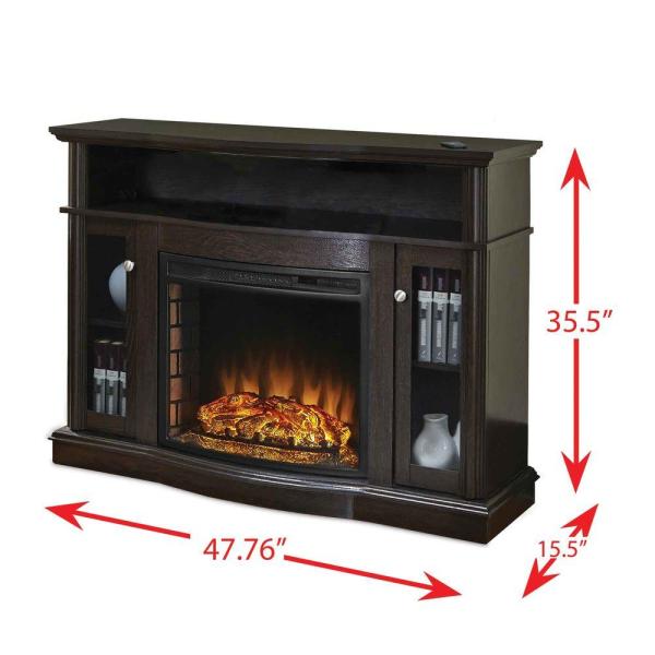 Elliott 47 in. Media Electric Fireplace TV Stand in Merlot
