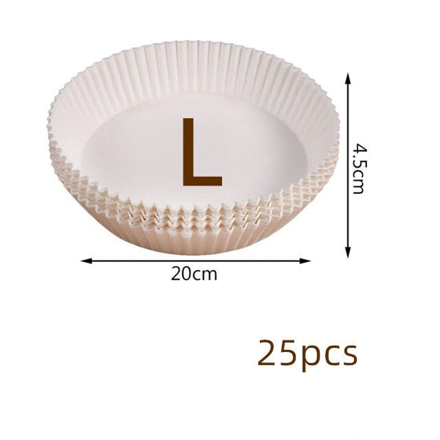 Air Fryer Disposable Paper Liner, Non-stick Disposable Air Fryer Liners, Baking Paper for Air Fryer Oil-proof, Water-proof, Parchment for Baking Roasting Microwave