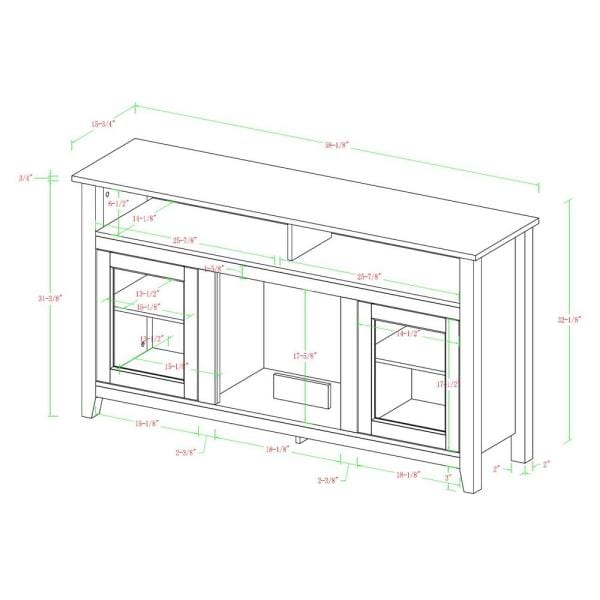 58" Traditional Electric Fireplace TV Stand - Driftwood