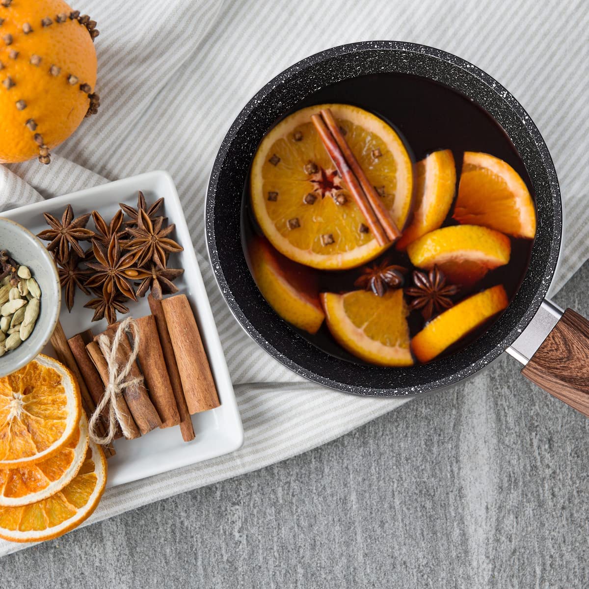 Nonstick Kitchen Cookware Set, 6 Pcs Pots Pans Set with Frying Pans, Dishwasher Safe, Black