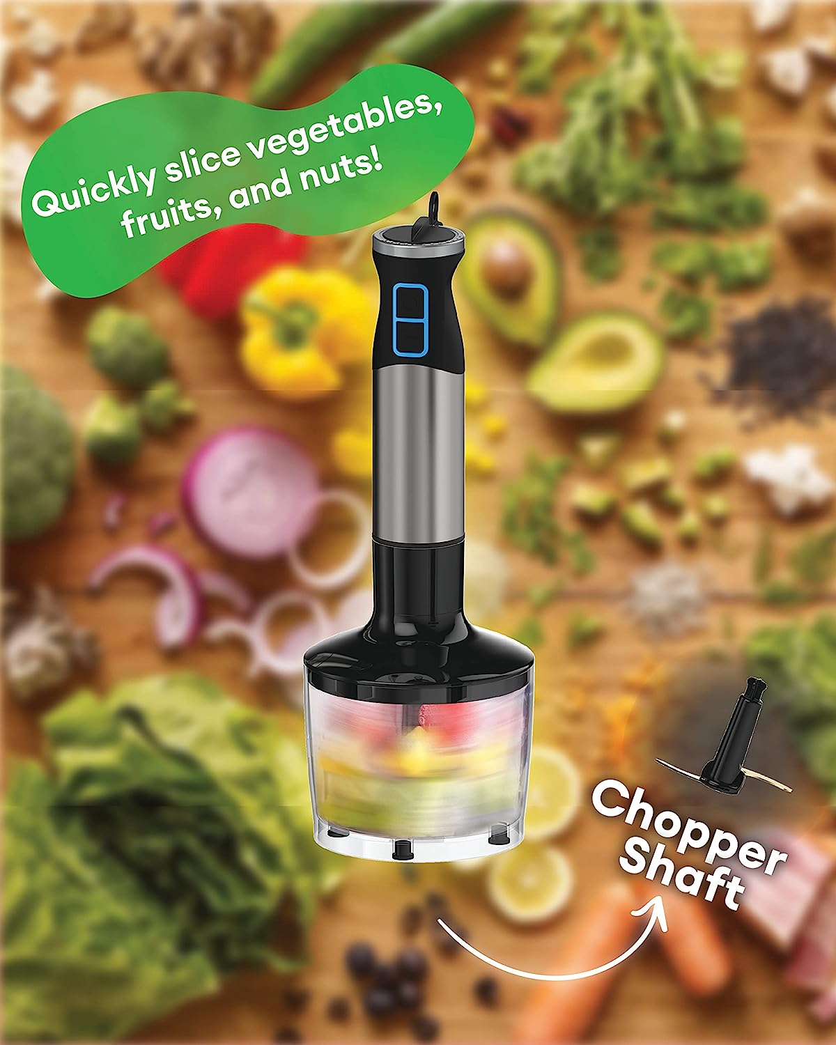 New 2024 Sofanci Immersion Electric Hand Held Stick Blender 3-in-1 Hand Blender 12-Speed with Turbo Mode 800W Full Copper Motor Titanium Stainless Steel Blades to Blend, Puree, Whisk & Froth