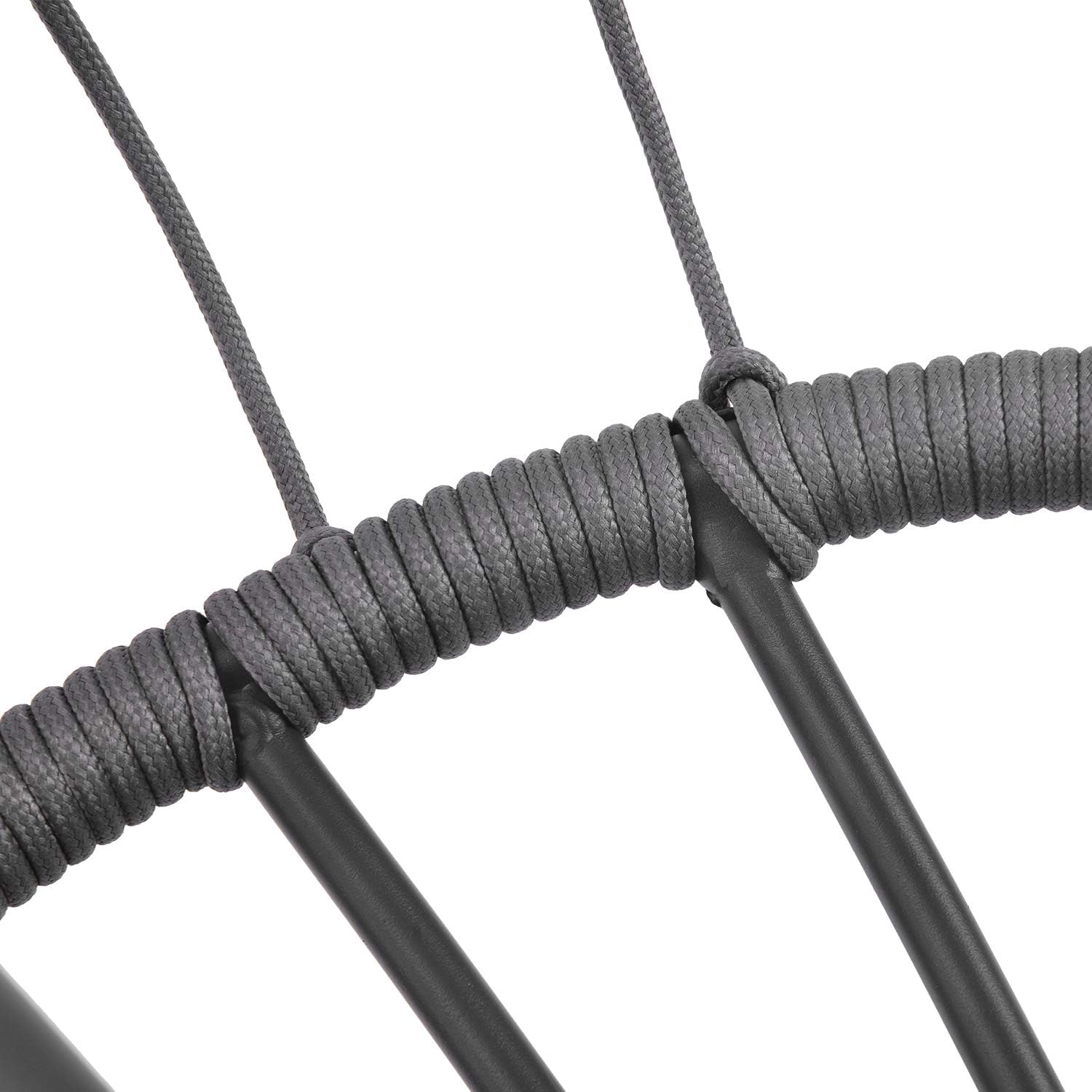 Patio Hanging Chair Swing Hammock Basket Egg Chairs UV Resistant Cushions with Aluminum Frame 350lbs Capaticy for Indoor Outdoor Backyard Balcony (Grey)