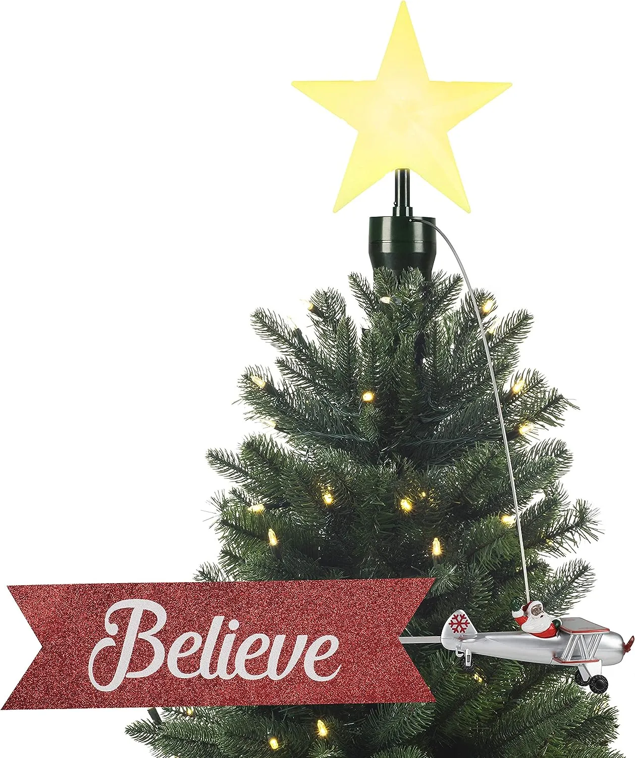 Mr. Christmas Animated Tree Topper-Carousel Christmas Decoration, Multi