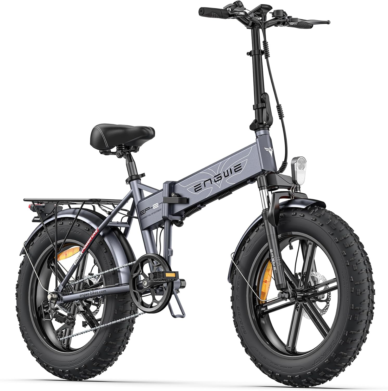 ENGWE EP-2 Pro Vélo électrique Pliable 20 × 4.0 Fat Bike Electrique 7 Vitesses avec Batterie Amovible 48V 13Ah Autonomie 120km Tout-Terrain & VTT & Plage & Neige