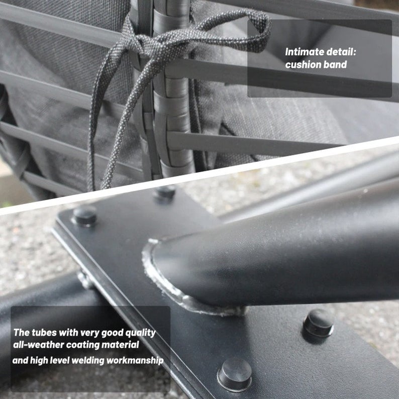 Hammock Wicker Swing Egg Chair Outdoor Backyard or Indoor With Stand Rain Cover Included - Bed Bath & Beyond