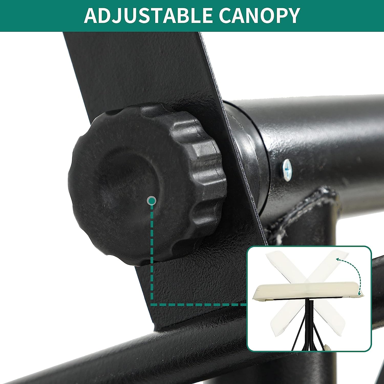 YITAHOME Porch Swing Bed 3-Seats Outdoor Patio Swing Heavy Duty Swing Chair with Adjustable Canopy Removable Cushion, Suitable for Adult in Garden, Poolside, Balcony, Brown