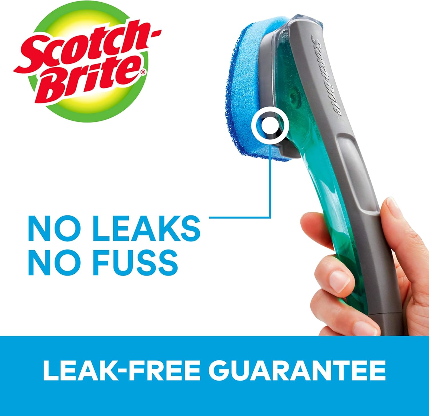 Scotch-Brite Zero Scratch Scrub Sponges, 6 Kitchen Sponges for Washing Dishes and Cleaning the Kitchen and Bath, Non-Scratch Sponge Safe for Non-Stick Cookware