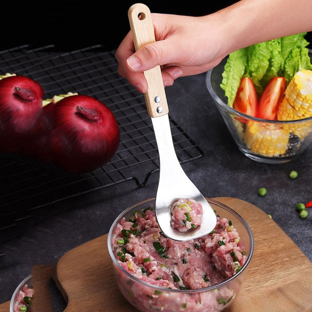 Meatball Clip Meatball Maker Spoon Stainless Steel Non-Stick Creative Meatball Maker Home Cooking Tools Kitchen Accessories Gadgets Durable and Convenient