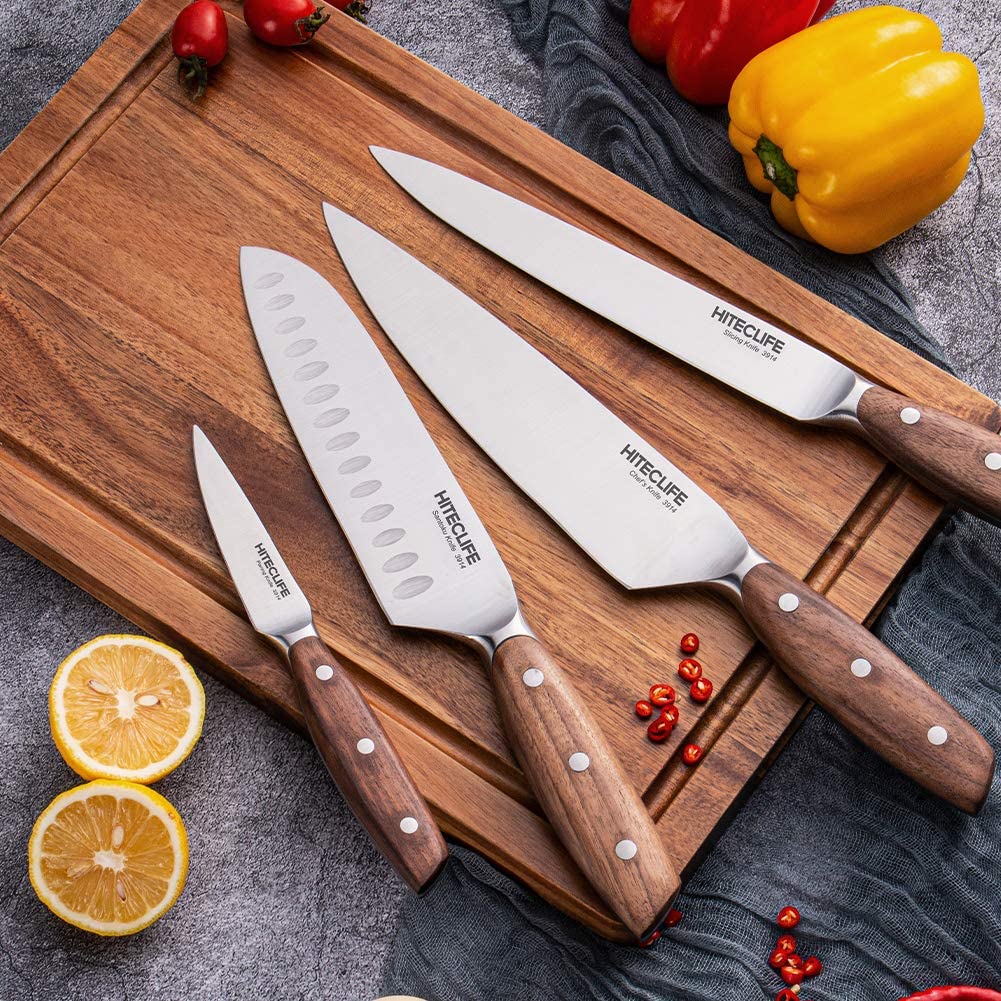 [🎁GIFT]14 Pieces High Carbon Stainless Steel Knife Set with Block