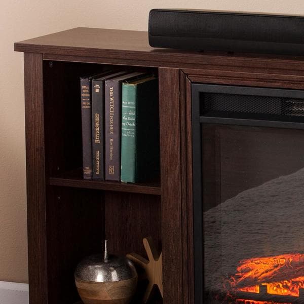 Colton Alexa Enabled 55.5 in. Electric Smart Fireplace in Espresso