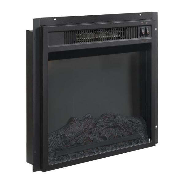 Camden Whitewash 48 in. Low Profile TV Stand with Fireplace Fits 50 in. TV with Cable Management