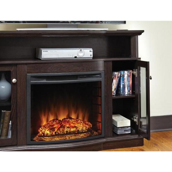 Elliott 47 in. Media Electric Fireplace TV Stand in Merlot