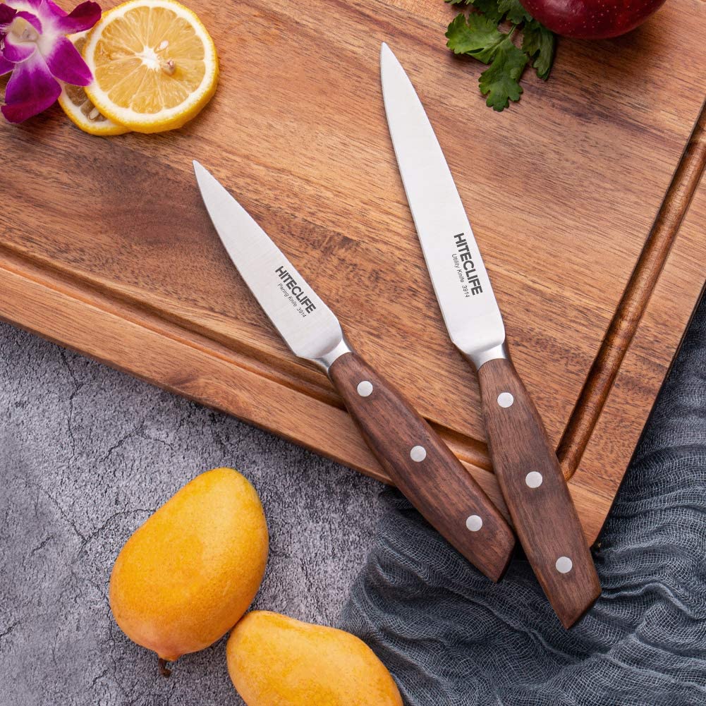 [🎁GIFT]14 Pieces High Carbon Stainless Steel Knife Set with Block