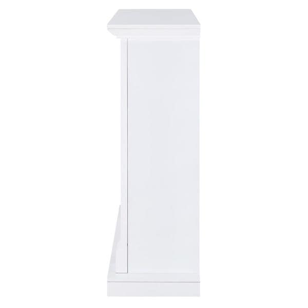 Kristinna 46 in. Tiled Media Electric Fireplace Console in White