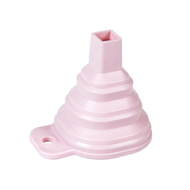 Kitchen Silicone Collapsible Funnels Folding Funnel Set Foldable Funnel for Filling Bottles, Liquid, Powder Transfer