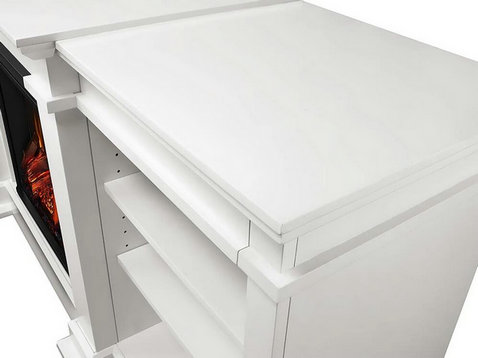 Fresno Electric Fireplace Entertainment Center in White - G1200E-W
