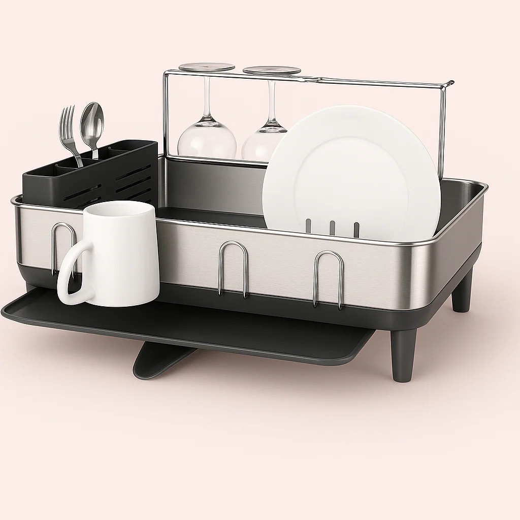 Bestikholder i Rustfrit Stål til Skuffe og Bord - Hvid, Grå - Moderne Design