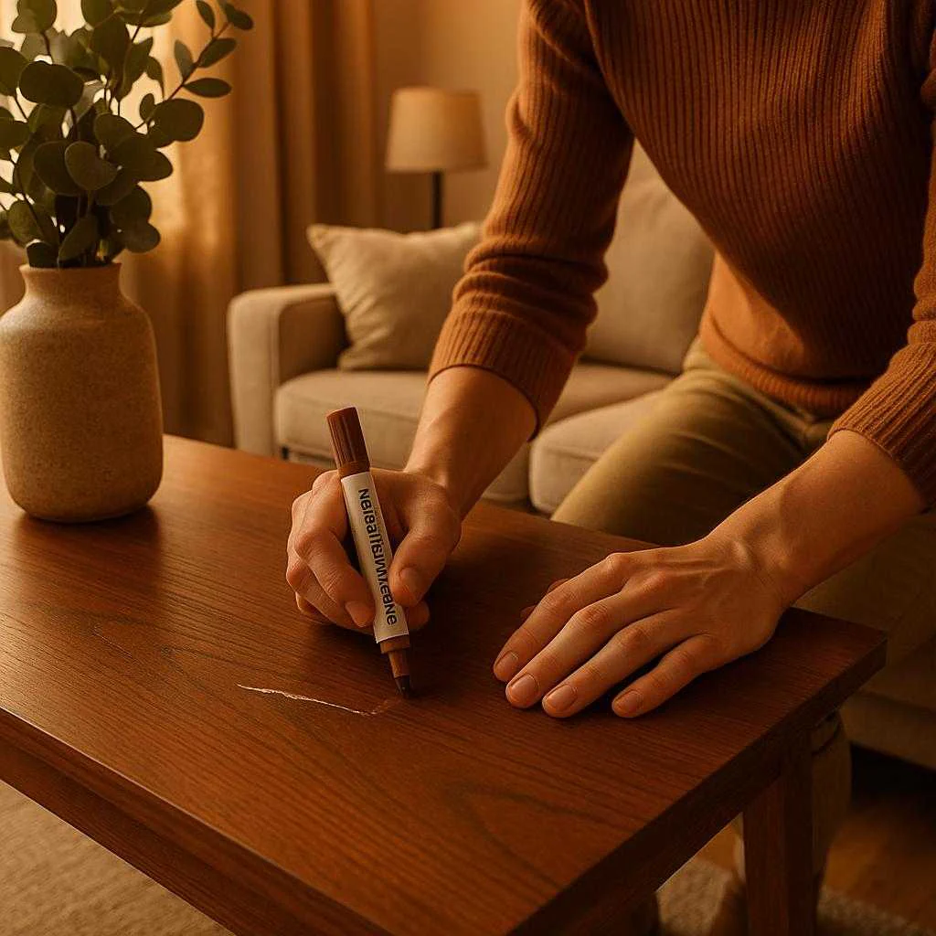 M?belreparations Touch-Up Marker i Brun og Sort - Til Hurtig Tr?farvegenopretning