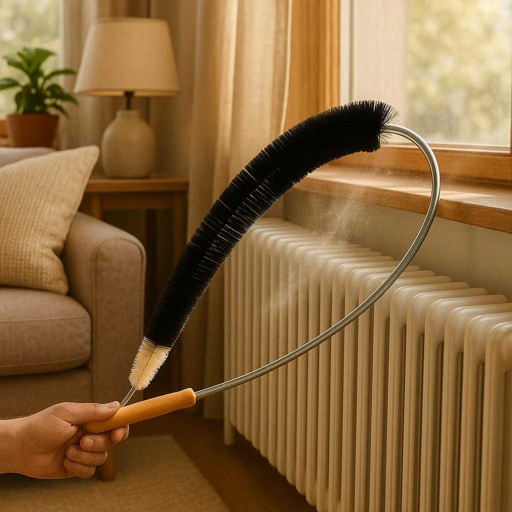 Radiatorb?rste i Sort og Natur - Fleksibelt Design til Effektiv Reng?ring