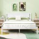 Twin/Full/Queen Size Wood Bed Frame with Headboard and Wooden Slats Support