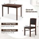 5-Piece Dining Set for 4 with Rubber Wood Legs for Small Dining Room