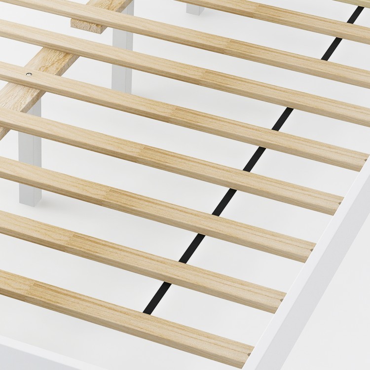 Twin/Full/Queen Size Wood Bed Frame with Headboard and Wooden Slats Support