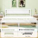 Twin/Full/Queen Size Wood Bed Frame with Headboard and Wooden Slats Support