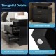LED Nightstand with 2 Storage Drawers for Bedroom