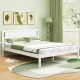 Twin/Full/Queen Size Wood Bed Frame with Headboard and Wooden Slats Support