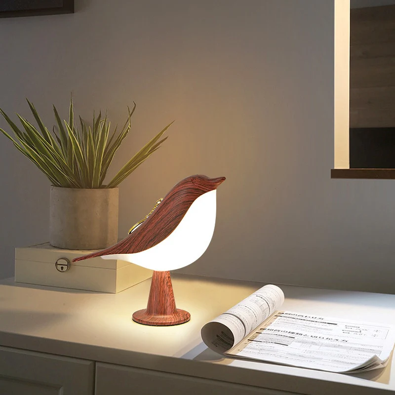 3 Colors Warm Wooden Magpie Bird Light