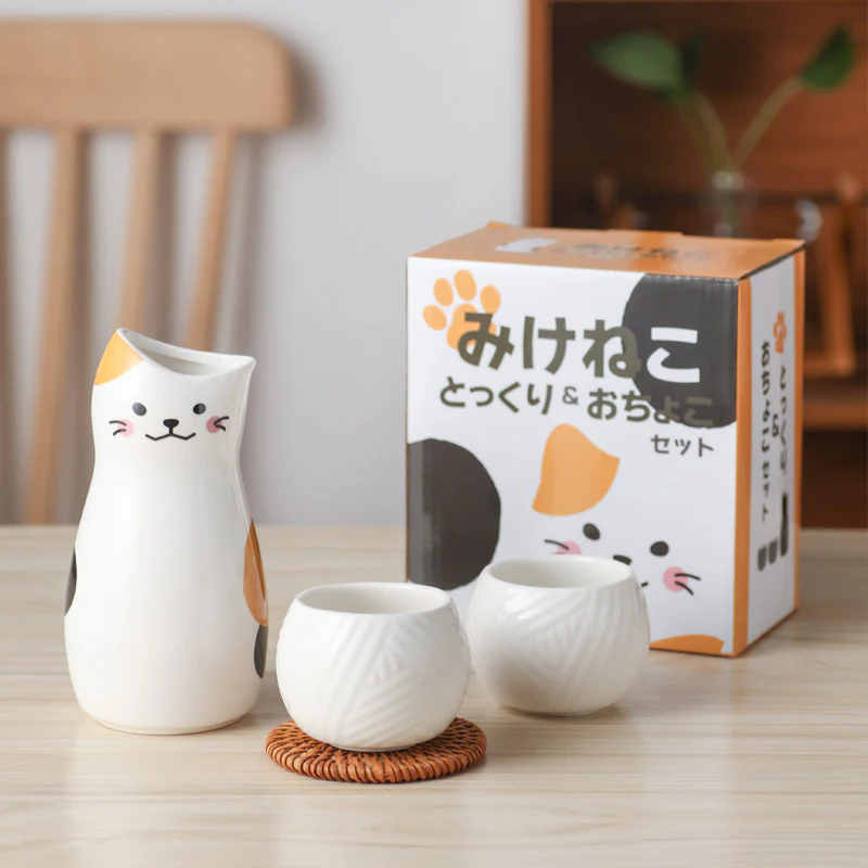 Purrfect Pour Cat Sake Set